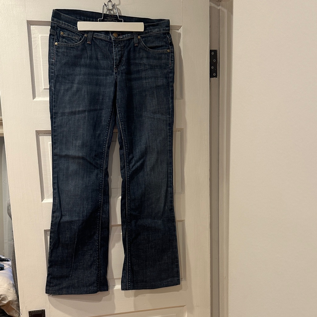 Vintage James Jeans Dark Blue Flare & Wide Leg Jeans